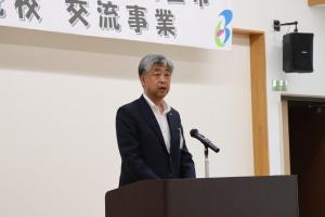 島原市の牟田満学校教育課長のあいさつの写真