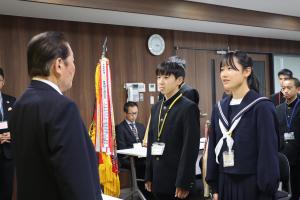 選手代表あいさつの写真