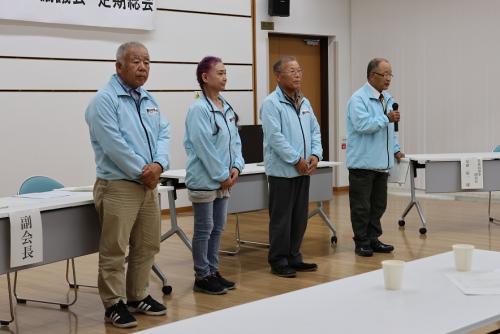 役員退任あいさつの写真