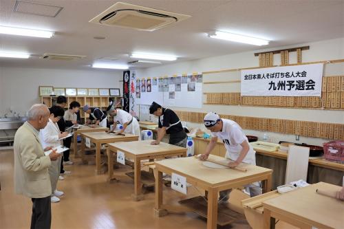 九州予選会の競技中の写真