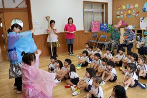 七夕について学ぶための劇の様子