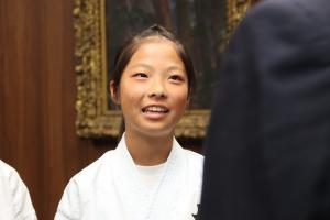 決意表明している髙橋選手の写真