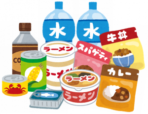 たくさんの食品のイラスト