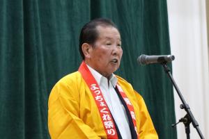 あいさつをしている佐々木市長の写真