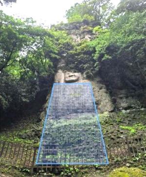 不動明王像の足場設置のイメージ図