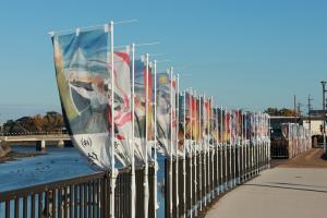 設置されているのぼりの写真