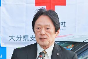 あいさつをする広瀬事務局長