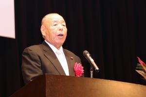 北崎市議会議長による式辞の写真