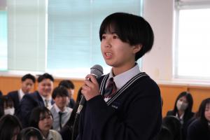 生徒代表あいさつの写真