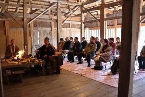 護摩焚きの様子を撮った写真