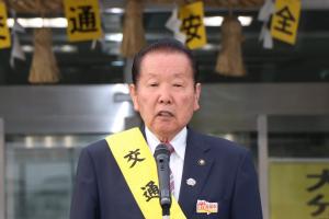 あいさつをする佐々木協議会長（市長）