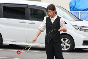 ヨーヨーを披露するおこめさん
