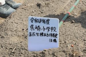 種まき体験をした畑の写真1枚目