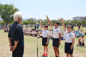 ドッジボール大会選手宣誓の写真