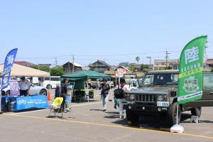 自衛隊機動車・オートバイク乗車体験コーナー