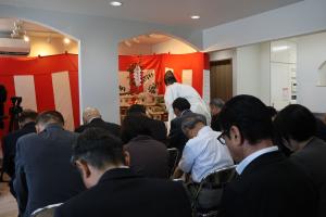 竣工祭の神事の様子の写真