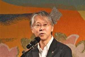 あいさつをする金子北部振興局長