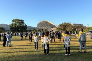 高田会場の中央公園の様子