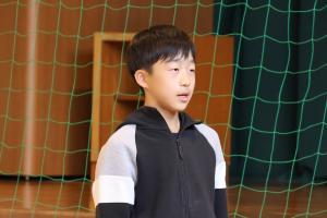児童代表あいさつの様子
