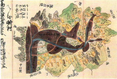 田染荘の村絵図の画像