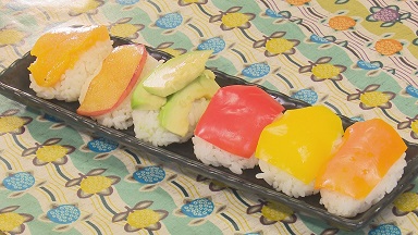 野菜・フルーツ寿司の画像