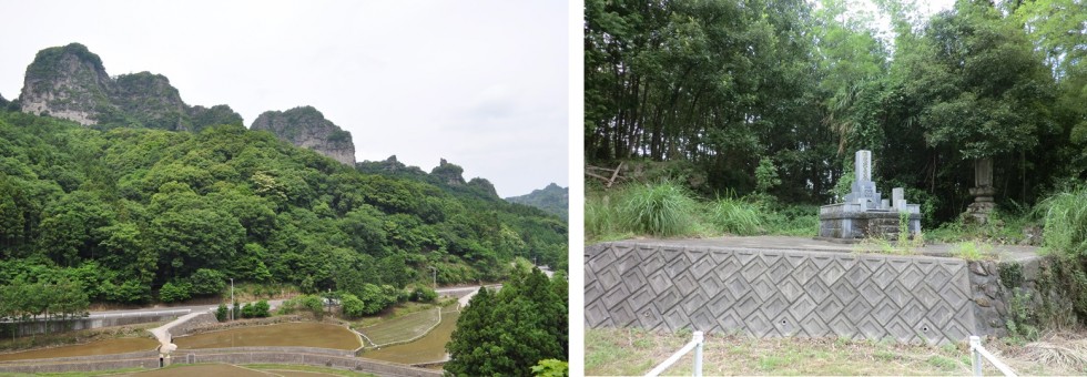 名勝・夷谷（左）、稽古庵跡（右）の画像