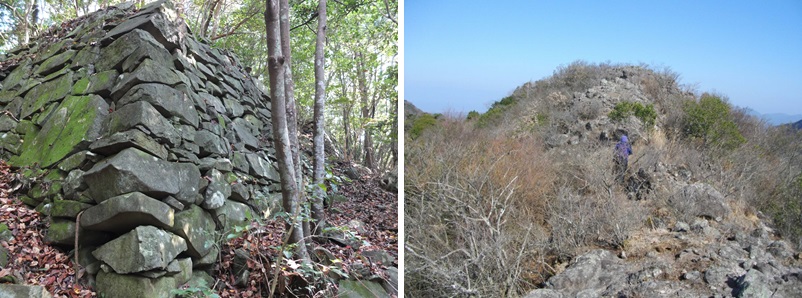 佐野鞍懸城（左）、奥畑鞍懸城（右）の画像