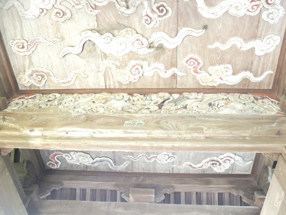 若宮八幡神社西門 天井の彫物​の画像