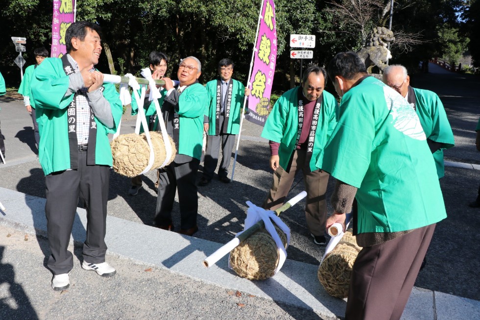 宇佐神宮に荘園米を奉納　－田染荘献穀祭－の画像3