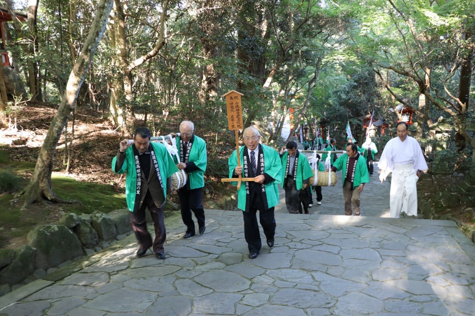 宇佐神宮に荘園米を奉納　－田染荘献穀祭－の画像7