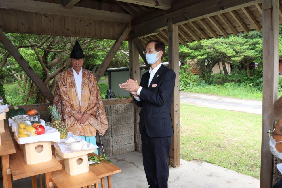 夏本番！海開きを前に安全祈願　－長崎鼻リゾートキャンプ場－の画像3