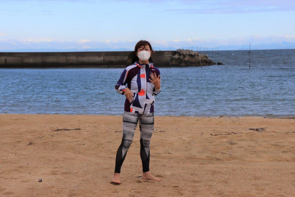 潮風を浴びながら砂浜で歩こう！　～長崎鼻サンドウォーク～の画像5