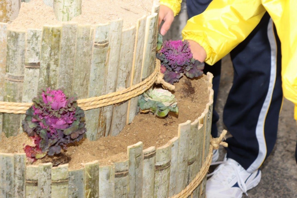 新年を迎える門松づくり交流～河内中学校～の画像12