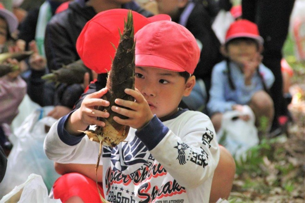 新緑の「千部もみじ村」でたけのこ掘り体験♪　－高田小学校－の画像15