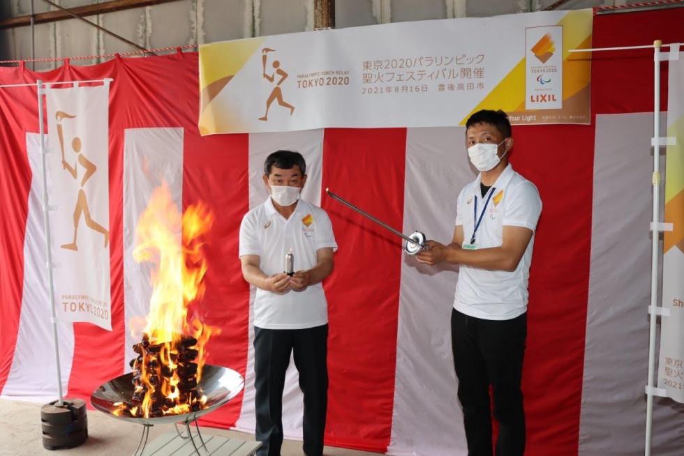 東京2020パラリンピック聖火リレー　聖火フェスティバル（大分県）　「豊後高田共に生きる火」採火式が行われましたの画像1