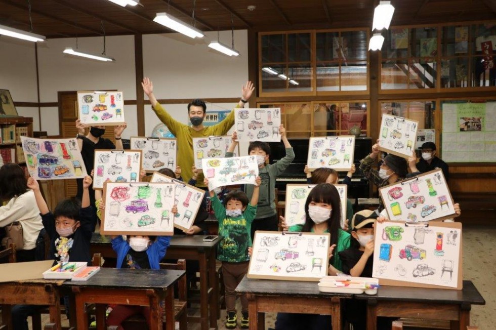 4月29日　北村直登さんとぬり絵をしよう！！　昭和の町・オリジナルぬり絵　ワークショップの画像5
