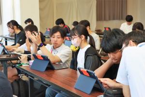 タブレットを使った講座の様子